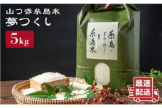 糸島 で 農薬 を使わずに育てた 山つき 糸島米 5kg （ 夢つくし ）《 糸島 》【株式会社やました】 [ARJ014]