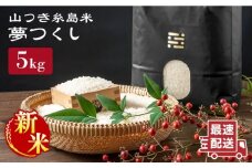【令和7年産新米】糸島 で 農薬 を使わずに育てた 山つき 糸島米 5kg （ 夢つくし ）《 糸島 》【株式会社やました】 [ARJ014]