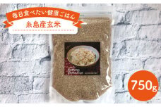 糸島産 玄米  750g 《糸島》 【Carna】 [ALA022]