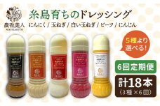 【全6回定期便】糸島そだち の 選べる ドレッシング × 3本 セット《糸島》【農香美人】[AAG016]