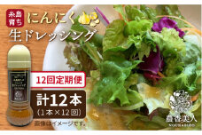 【 全12回 定期便 】糸島 そだち の にんにく 生 ドレッシング （ 285ml × 1本 ） 【農香美人】 [AAG038]