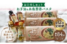 【 全12回 定期便 】 糸島 ねぎ油 と 葱香パスタ お試し セット 《糸島》 【Carna】 [ALA031]