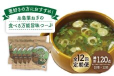 【 全12回 定期便 】 糸島 葉ねぎ の 食べる 万能 旨味つーぷ 10個 《糸島》 【Carna】 [ALA037]