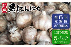【 全6回 定期便 】熟成 黒にんにく 25玉 （ 1パック 5玉 × 5パック ） 《糸島》 【シーブ】 [AHC039]