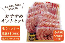 【全6回定期便】本場ドイツで連続金賞受賞！おすすめ ギフト セット ( ハム / ソーセージ / ウインナー )《糸島》【糸島手造りハム】[AAC014]