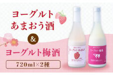 ヨーグルト 梅酒 & ヨーグルト あまおう 酒 720ml × 2種 セット 糸島市 /  酒屋 いとう & 南国フルーツ [AAH012]