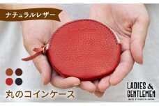 【 レッド 】 丸の コイン ケース 《糸島》【LADIES&GENTLEMEN】 革製品 革財布 サイフ [ADK016-2]