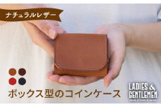【レッド】ボックス型のコインケース《糸島》【LADIES&GENTLEMEN】 革製品 革財布 サイフ [ADK022-2]