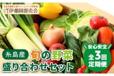 【 全3回 定期便 】 福岡県 糸島産 旬 の 野菜 盛り合わせ セット 《糸島》【株式会社フロンティア・アドバンス】[AWC007]