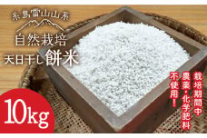 ＼令和6年産／【玄米】糸島産 餅米 10kg 自然栽培 天日干し 糸島市 / 大石ファーム [ATE006-1]