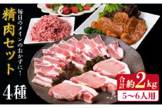 【使いやすい豚肉＆牛肉セット】毎日のメインのおかずを彩る 精肉 セット 4種 計約2㎏ 5～6人前《糸島》【糸島ミートデリ工房】 [ACA204]