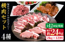 【全12回定期便】毎日のメインのおかずを彩る精肉セット 2,090g 5～6人前 4種《糸島》【糸島ミートデリ工房】 [ACA207]