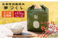 【全3回定期便】とくべつの中のとくべつ 糸島 特別栽培米 5kg （ 夢つくし ）《糸島》【itoshimacco / 株式会社やました】 [ARJ027]