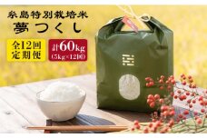 【全12回定期便】とくべつの中のとくべつ 糸島 特別栽培米 5kg （ 夢つくし ）《糸島》【itoshimacco / 株式会社やました】 [ARJ028]
