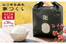 【全12回定期便】糸島 で 農薬 を使わずに育てた 山つき 糸島米 3kg （ 夢つくし ）《糸島》【itoshimacco / 株式会社やました】 [ARJ032]