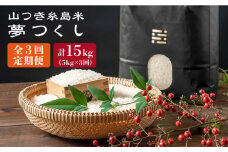 【全3回定期便】 糸島 で 農薬 を使わずに育てた 山つき 糸島米 5kg （ 夢つくし ）《糸島》【itoshimacco / 株式会社やました】 [ARJ033]