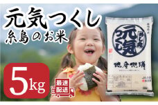 糸島のお米 元気つくし 5kg  糸島市 / 伊都菜彩 [AED015]