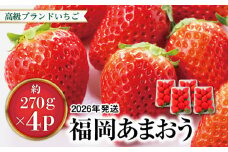 【先行予約】あまおう いちご 1,080g ( 約 270g × 4パック ) 【2026年1月中旬より順次発送】糸島市 / 株式会社HSP-テクノ [AZL001] グランデ 等級 福岡県産