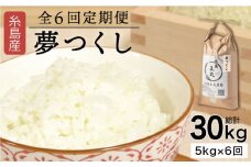 【全6回定期便】 糸島産 夢つくし 5kg × 6回（月1回） 糸島市 / 糸島王丸農園 ( 谷口汰一 )【いとしまごころ】[AAZ003]