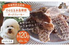 【糸島特産品使用】 無添加 そのまま 糸島華豚 3袋  糸島市 / 株式会社コバヤシ【coco.kina】 犬 おやつ ドッグフード ジャーキー [ASL007]