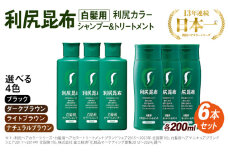 【ナチュラルブラウン】[色が選べる！6本セット]利尻カラーシャンプー＋利尻ヘアカラートリートメント 糸島市 / 株式会社ピュール [AZA037-4]