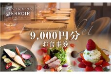 フレンチ レストラン【テロワール】 ランチ・ディナー 共通 お食事券 9,000円分 糸島市 / テロワール 体験 チケット [AMM005]