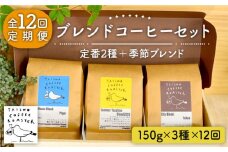 【粉】【全12回定期便】ブレンド コーヒー 3種 セット 糸島市 / TAISHO COFFEE ROASTER【いとしまごころ】 [AZD012-2]