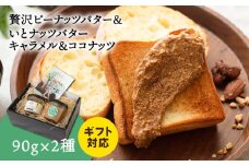 【贈答用】ピーナッツバター / いとナッツバター キャラメル＆ココナッツ ザクザク食感 パンやパンケーキに いとナッツ 90g×2本セット 糸島市 / いとしまコンシェル ギフト カシューナッツ [ASJ024]