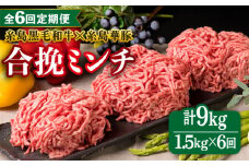 【全6回定期便】【 牛豚合挽 ミンチ 】 A4ランク 糸島黒毛和牛 / 糸島華豚 合計1.5kg 糸島市 / 糸島ミートデリ工房 [ACA264]