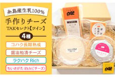 糸島産生乳100％使用 手作り チーズ 4種 TAKセレクト【ワイン】 糸島市 / 糸島ナチュラルチーズ製造所TAK-タック- [AYC015] 詰め合わせ おつまみ