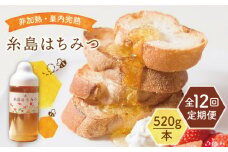 【全12回定期便】糸島 はちみつ 520g 糸島市 / ヴァンベールフーズ /百花 / 蜂蜜 [AFJ007]