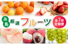 【全7回】糸島厳選くだもの定期便 約5人前 フルーツ 果物 糸島市 / やますえ あまおう シャインマスカット 桃 ライチ [AKA073]