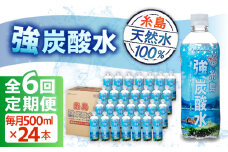 【全6回定期便】強炭酸水 プレーン 500ml × 24本  糸島市 / スターナイン 炭酸水 国産 [ARM010]