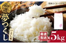 【1週間以内に発送】＼ 令和6年産 ／ いとし米 厳選夢つくし 5kg (糸島産) 糸島市 / 三島商店 [AIM018] 米 白米
