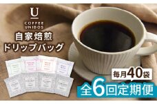 【全6回定期便】コーヒー ドリップ バッグ 40個 セット ( 8種類 × 5個 ) 糸島市 / COFFEE UNIDOS [AQF019]