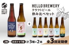 【全3回定期便】【 3種 飲み比べ 】糸島 クラフト ビール 瓶 詰め合わせ 6本 セット 糸島市 / HELLO BREWERY 地ビール ビール [AGM002]
