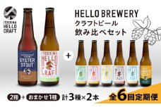 【全6回定期便】【 3種 飲み比べ 】糸島 クラフト ビール 瓶 詰め合わせ 6本 セット 糸島市 / HELLO BREWERY 地ビール ビール [AGM003]