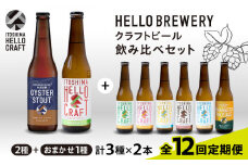 【全12回定期便】【 3種 飲み比べ 】糸島 クラフト ビール 瓶 詰め合わせ 6本 セット 糸島市 / HELLO BREWERY 地ビール ビール [AGM004]