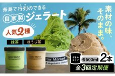 【全3回定期便】行列のできる アイスクリーム 屋  ジェラート 2個 アイス 食べ比べ ギフト スイーツ プレゼント 糸島市 / LoiterMarket ロイターマーケット [AGD026]