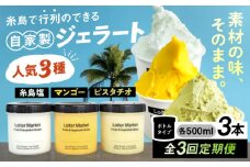 【全3回定期便】行列のできる アイスクリーム 屋 ジェラート  3個 アイス 食べ比べ ギフト スイーツ プレゼント 糸島 / LoiterMarket ロイターマーケット [AGD029] 