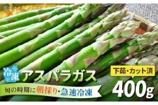 アスパラガス 400g 冷凍 カット済み 旬の時期に急速冷凍 【福岡県糸島産】 糸島市 / オーガニックナガミツファーム 野菜 アスパラ [AGE040]