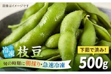 枝豆 500g 冷凍 旬の時期に急速冷凍 【福岡県糸島産】 糸島市 / オーガニックナガミツファーム 野菜 えだまめ [AGE042]