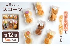 スコーン 6袋 セット ( 5種 / 6袋 計12個 ) 糸島市 / フルーレ [AME015]