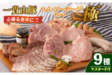 一貴山豚 ハム・ソーセージ 9種セット 『極』 糸島市 / いきさん牧場 豚 肉 [AGB024]
