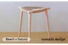 Three-legged Stool “BOW” 〈Beech x Natural〉 糸島市 / nomade design 椅子 クラフト [AIF015]