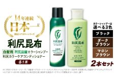【ダークブラウン】【色が選べる！2本セット】［白髪用］利尻炭酸カラーシャンプー＋利尻カラーケアコンディショナー 糸島市 / 株式会社ピュール ヘアケア コンディショナー [AZA054-1]