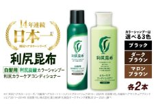 【ダークブラウン】【色が選べる！4本セット】［白髪用］利尻炭酸カラーシャンプー＋利尻カラーケアコンディショナー 糸島市 / 株式会社ピュール ヘアケア コンディショナー [AZA055-1]