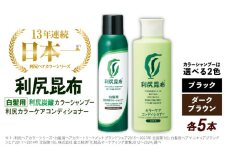 【ブラック】【色が選べる！10本セット】［白髪用］利尻炭酸カラーシャンプー＋利尻カラーケアコンディショナー 糸島市 / 株式会社ピュール ヘアケア コンディショナー [AZA058-2]