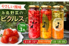 【ITOPICK】糸島野菜のピクルス3本セット 糸島市 / 糸島正キ [AQA098]
