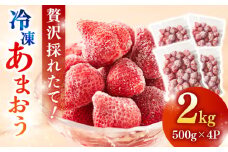 【農家直送！】 冷凍あまおう 2kg（500g×4パック）いちご 苺 糸島市 / みのりのりん [ABD007]